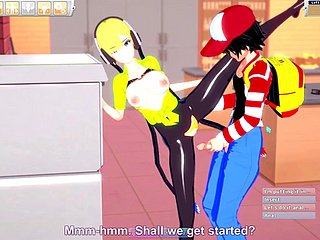 Elesa (BW's Pokemom Gym Leader) baisée dans unfriendliness cuisine