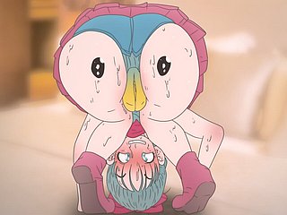 Piplup on ก้นของ Bulma! Pokemon และ Dragon Shindy Anime Hentai (Cartoon 2d Sex) สื่อลามก