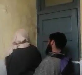 Hijab breast-feed fucked adjacent to college bathroom