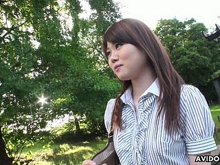 Attractive Japanese girl Kazumi Saijo definitely loves when she is fucked doggy